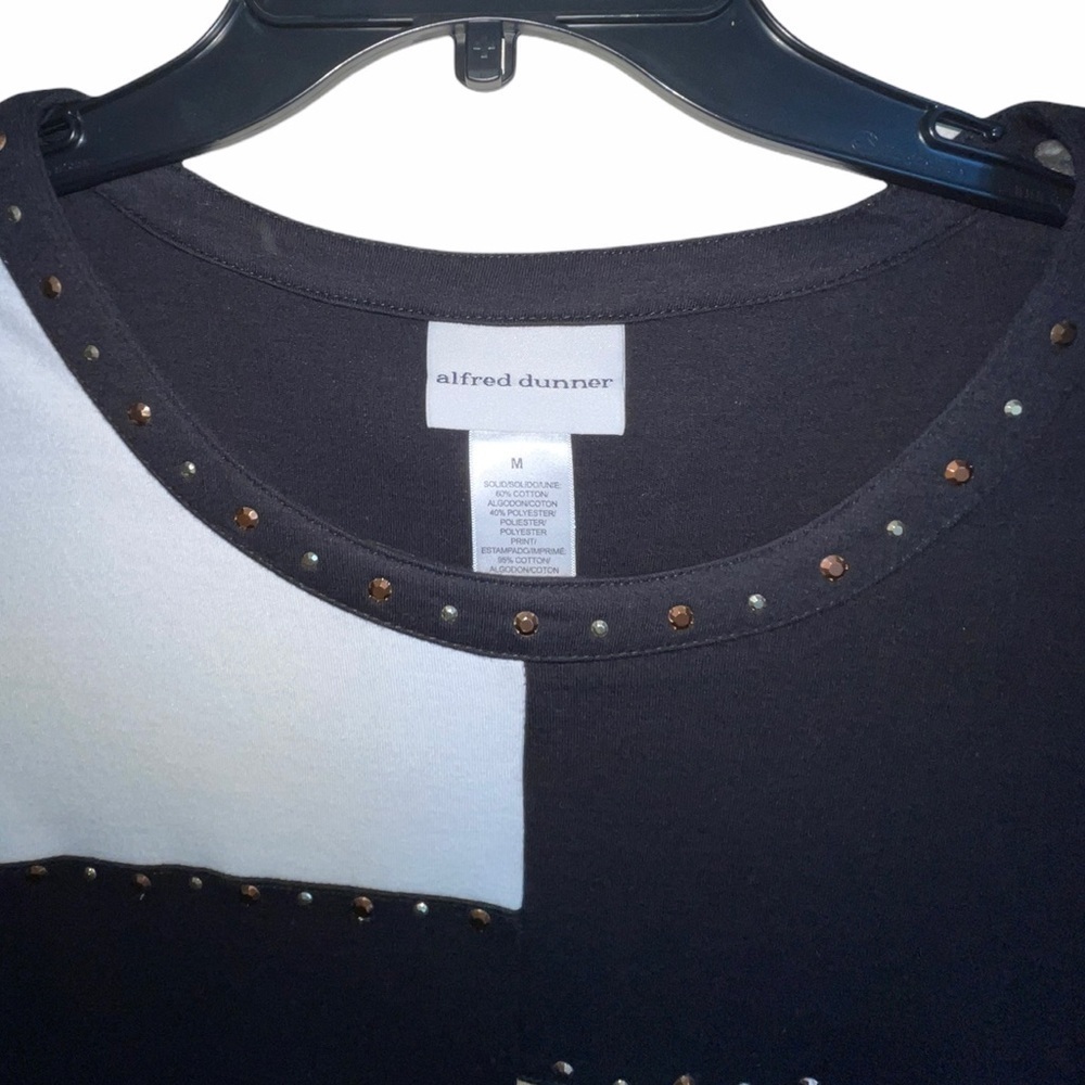 NWT- Alfred Dunner Travel Light Multi Color Block Top. Size Med - Picture 4 of 4